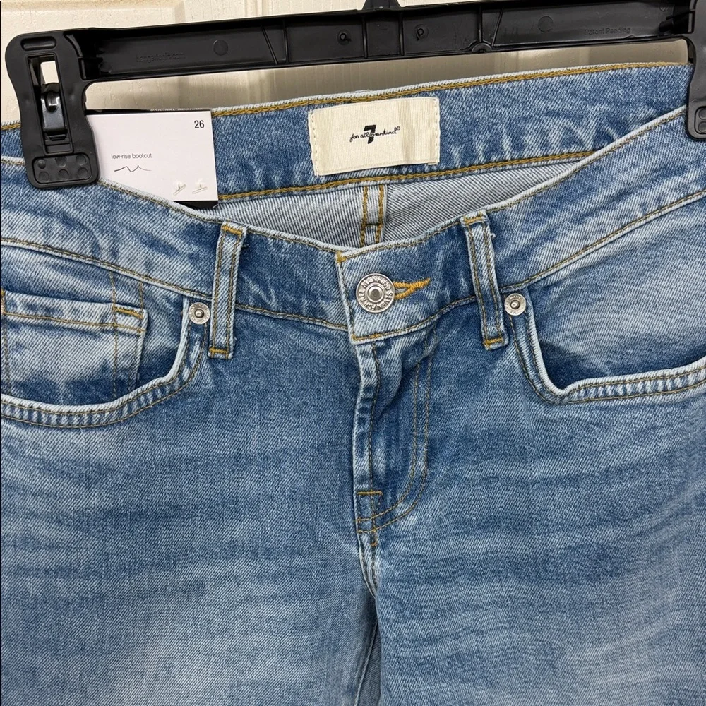 7 For All Mankind Low-Rise Slit-Flare Jeans: 26 - Picture 2 of 9